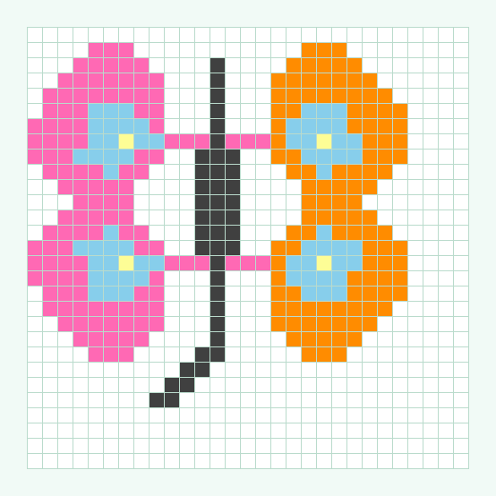 Confetti Butterfly bead pattern preview
