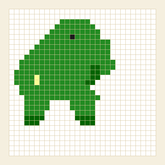 Roaming Dino bead pattern showcase