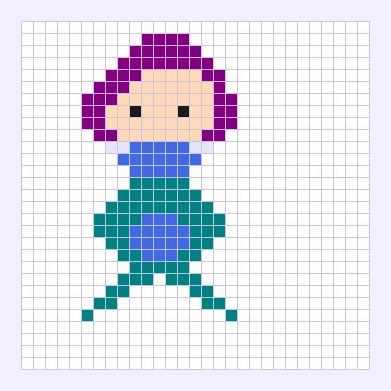 Coral Mermaid bead pattern preview
