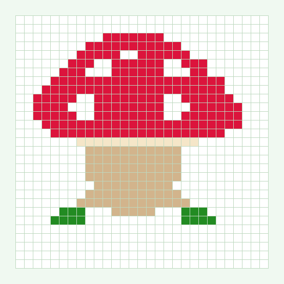 Forest Mushroom bead pattern preview