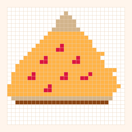 Pepperoni Slice bead pattern preview