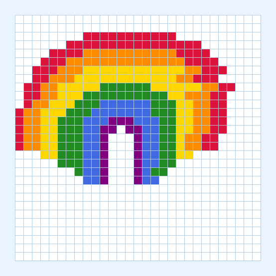 Happy Rainbow bead pattern showcase