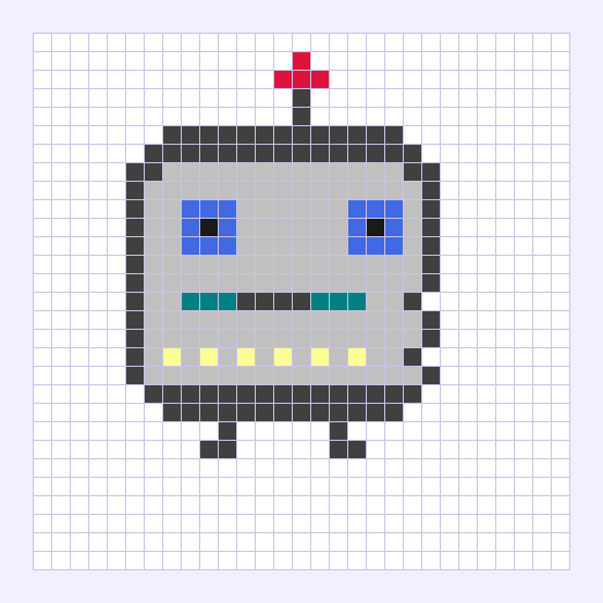 Pixel Robot bead pattern preview