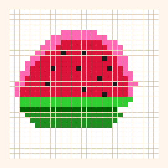 Summer Watermelon bead pattern preview
